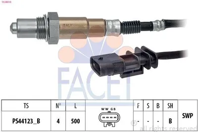 Produktbild von FACET Lambdasonde für VOLVO XC60 II (246) Beheizt Planarsonde 500mm 10.8610