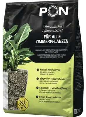 Produktbild von PON-Pflanzsubstrat 30 Liter | mineralisches Substrat für Zimmerpflanzen | vorgedüngt und torffrei | 14055