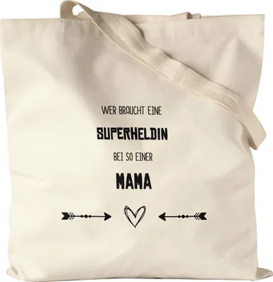 Produktbild von Wer Braucht Superheldin Jutebeutel Stoffbeutel Canvas Beste Mama Der Welt Geschenkidee Muttertag Geburtstag