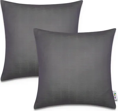 Produktbild von 2er Set Kissenbezug 45x45 Dekokissen Kissenhülle Streifen Indoor Outdoor Deko