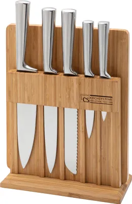 Produktbild von SOEST 7-teiliges Messerblock-Set, Messerblock aus Holz und Messer aus Edelstahl