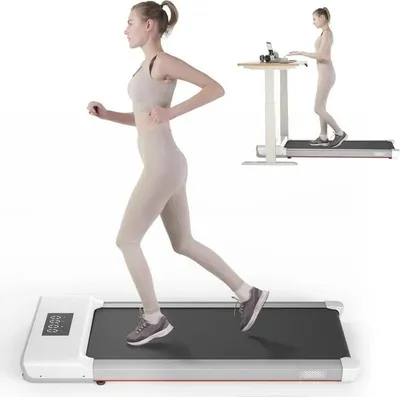 Produktbild von Laufband - Klappbares Elektro-Laufband - 1,5 PS (1119 W) - Bis 6 km/h - Bluetooth - Lauffläche 39,5×90 cm - Max. 136 kg - Weiß