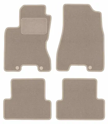 Image de Tapis de sol en moquette pour Nissan X-Trail II T31 2007-2014 (SUV) – jeu de 4 pièces, beiges, sur mesure – Wielganizator LUX