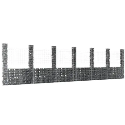 Immagine prodotto di Cesto di gabbioni a U con 7 colonne di ferro 740x20x200 cm