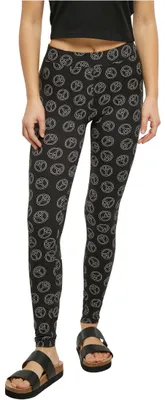 Obrázok produktu pre Dámske legíny Urban Classics Ladies Soft AOP Leggings blackpeace - 4XL