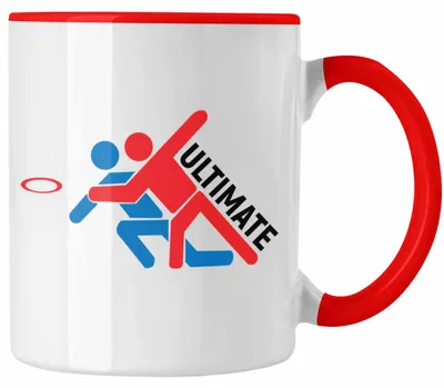 Produktbild von Frisbee Tasse Geschenk Ultimate Disc Golf Geschenkidee Frisbee-Spieler (Rot)