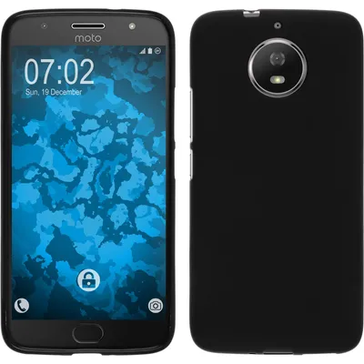 Produktbild von PhoneNatic Case kompatibel mit Lenovo Moto G5s - schwarz Silikon Hülle matt Cover