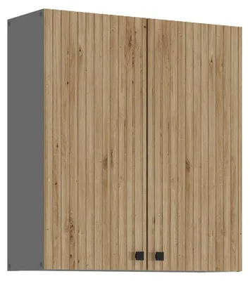 Produktbild von Küche AVA Artisan Hängeschrank 80 cm Lamellenoptik Küchenzeile Einbauküche