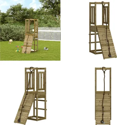 Produktbild von vidaXL Spielturm mit Kletterwand Imprägniertes Kiefernholz - Spielturm - Spieltürme - Spielhaus - Spielturm Mit Kletterwand