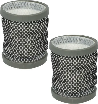 Produktbild von vhbw 2x Staubsaugerfilter kompatibel mit Dirt Devil Cavalier Parquet, Cavalier Reach, Cavalier Staubsauger - Abluftfilter Schwarz Grau Weiß