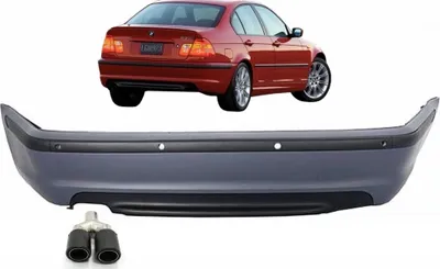 Immagine prodotto di Paraurti per BMW Serie 3 E46 Berlina M-Tech Design Tailpipe Matt Carbon.