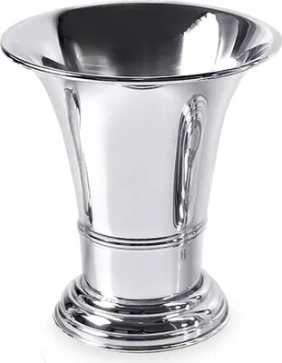 Produktbild von Blumentopf Blumenübertopf Vase Tromba schwerversilbert, Höhe 15 cm, Durchmesser 14 cm