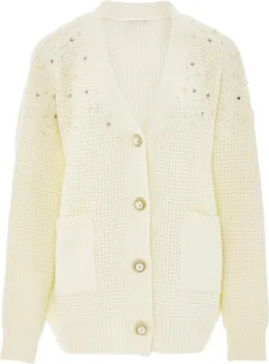 Produktbild von caissa damen strickjacke - wollweiss, M