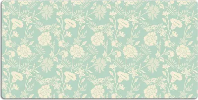 Produktbild von Schreibtischmatte Tischunterlage 100x50 cm Mauspad - weiße Blumen