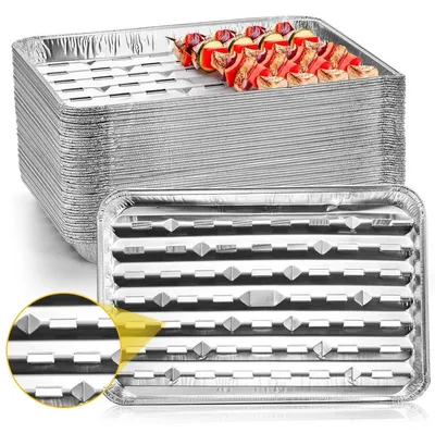Immagine prodotto di Teglia da forno in alluminio - Set da 30 pezzi - 34 x 23 x 2,8 cm - Vaschetta da grill monouso