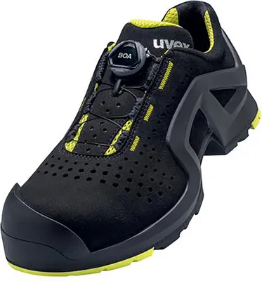 Produktbild von uvex 1 support Halbschuhe S1P schwarz, gelb Weite 12 Gr. 52