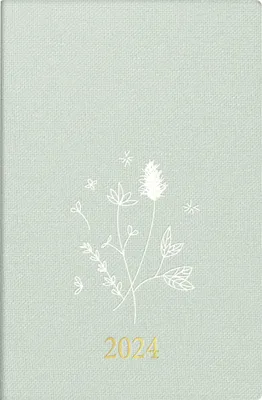 Produktbild von rido/idé Wochenkalender „Wild Flowers“ Modell partner/Industrie I 2024 2 Seiten = 1 Woche Blattgröße 7,2 x 11,2 cm türkis
