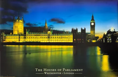 Productafbeelding van LONDEN - Westminster - Parlement - 61x91 cm - Poster