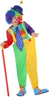 Produktbild von Atosa Kinder Clown Kostüm Mit Weiter Hose Mehrfarbig 5-6 Years Mehrfarbig 5-6 Years