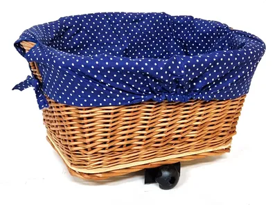 Produktbild von Einkaufskorb Transportkorb Fahrradkorb Weide für Gepäckträger eckig 44x34 cm Natur (44-N-B2)