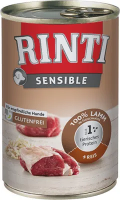 Image de Rinti 400 g x 12 Sensible Agneau & Riz en boîte