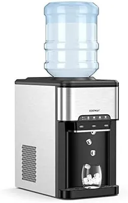 Produktbild von 3 in 1 Wasserspender Eiswürfelmaschine mit heißes&kaltes Wasser, Eiswürfel in 10min