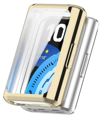 Produktbild von Smartwatch TPU Hülle für Huawei Band 11 Pro Full Cover Displayschutz Gold