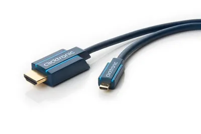Produktbild von Clicktronic Casual Micro HDMI Adapterkabel mit Ethernet - Länge: 5,00 m