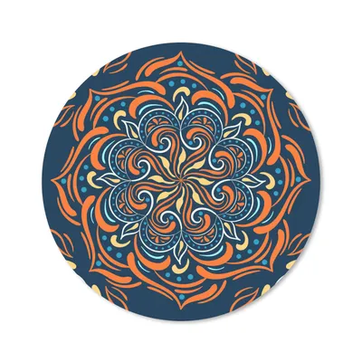 Produktbild von MuchoWow® Mauspad Mousepad Mandala - Orange - Muster 40x40 cm - Mousepads - Maus Mat - Pad - Mausunterlage - Schreibtisch Accessoires