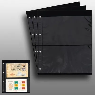 Produktbild von Prophila Collection 3 doppelseitige Einsteckblätter schwarz 2zeilig