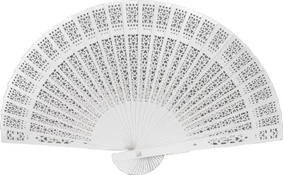Produktbild von Holzfächer Handfächer Fächer Holz Dekofächer Hochzeit in weiss