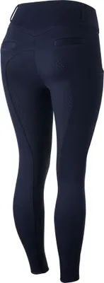 Produktbild von Horze Mira Damen Thermoreithose mit Vollbesatz, Blau, 42