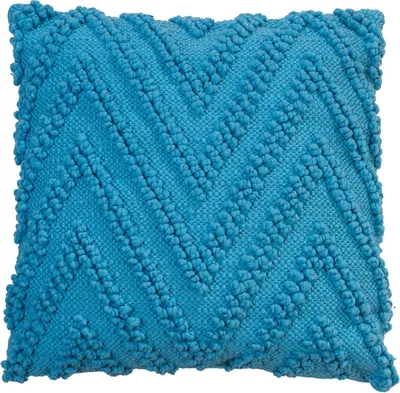 Produktbild von Kissen - Himmelblau - 45 x 45 cm - mit Zackenmuster