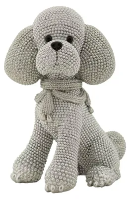 Produktbild von Mauro Ferretti, dekorative Figur, Pudel, Hund, Sparky, 14,5 x 10 x 19 cm, silberfarben