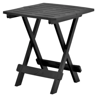 Produktbild von Klapptisch Gartentisch Anthrazit 45x43x50cm Kunststoff für Balkon, Picknick, Hinterhof und Terrasse