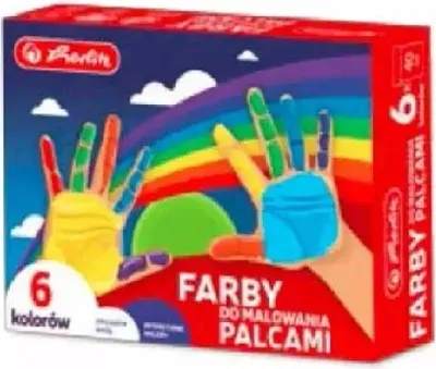 Zdjęcie produktu dla Farby do malowania palcami 6 kolorów po 40 ml