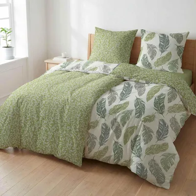 Produktbild von etérea Renforcé Bettwäsche Baumwolle Gelb 4 tlg. 135x200 cm 80x80 cm Set