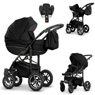 Produktbild von Kinderwagen-Set Craft Eco 5 in 1 inkl. Sportsitz, Autositz, Iso Base und Zubehör - 17 Teile - in 16 Farben