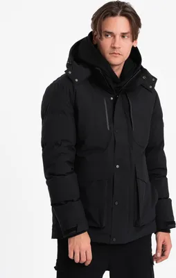 Produktbild von Herren-Winterjacke OMBRE OM-JAHP-0306 SCHWARZ Größe: XL