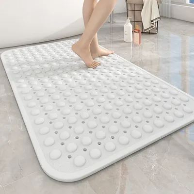 Produktbild von Rutschfeste Duschmatte für die Dusche Rutschfeste Anti-Schimmel-Duschmatte 60 x 90 cm weiß