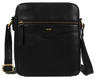 Obrázek produktu pro Peterson pánská kožená crossbody taška černá 23x21 cm