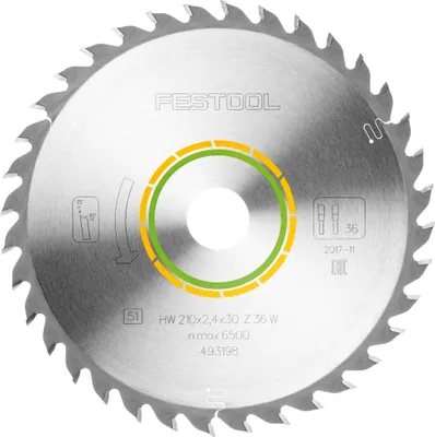 Produktbild von Festool Universal-Sägeblatt 210x2,4x30 W36 | 493198