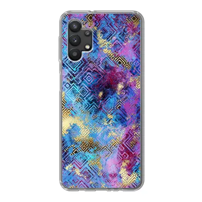 Produktbild von MuchoWow® Handyhülle Schutzhülle Hülle für Samsung Galaxy A32 5G Marmor - Farbe - Geometrische Formen Silikon Softcase Handy Hülle - Softcase