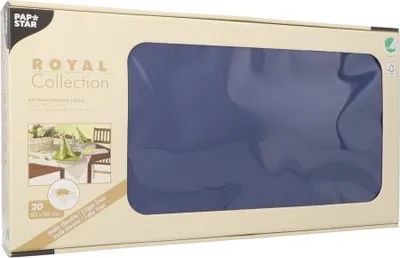 Produktbild von 20 Mitteldecken, Tissue "ROYAL Collection" 80 cm x 80 cm dunkelblau