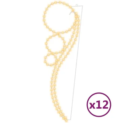 Immagine prodotto di vidaXL Luci di fata 12 pz. Sferiche bianco caldo 111,5x35x4,5 cm