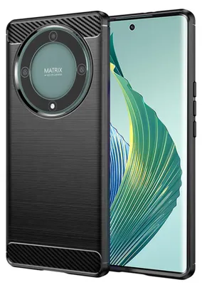 Produktbild von Techsuit Carbon Silicone Back Cover Hülle für HONOR Magic5 Lite - Schwarz