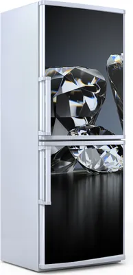 Produktbild von Kühlschrankdekoration  60x180 cm  Aufkleber auf dem Kühlschrank - Diamanten Edelsteine