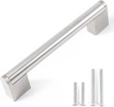 Produktbild von Famanu Küchenschrankgriffe Set 10 Stück 128 mm gebürstetes Design