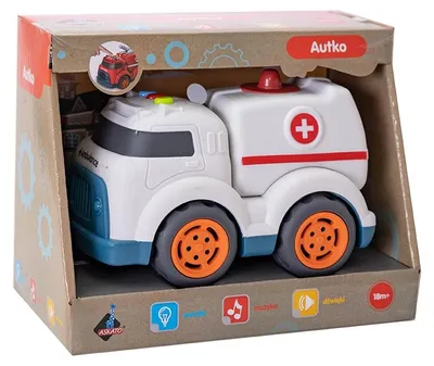 Zdjęcie produktu dla Askato Ambulans z Efektami Dźwiękowymi dla Dzieci od 18 Miesiąca