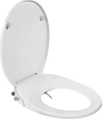 Obrázok produktu pre Japonské WC sedadlo s funkciou sprchovania GELCO Clenea, biele, predná a zadná sprcha, tlmený dopad, 45 x 37 x 5 cm